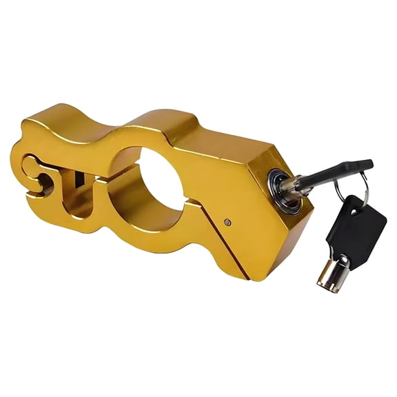 ZHZFKQ Motorcycle Lock for Handlebars Aluminum Alloy Electric Scooter Lock,Bike Lock with Keys,Gold