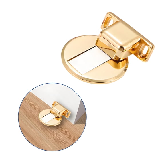 TALENO Door Stoppers for Bottom of Door,Effectively Maintain Door Stability Magnetic Door Stop,Not Effortless to Loosen Door Stoppers,gold