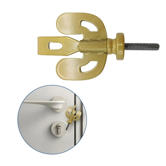 TALENO Door Stoppers for Bottom of Door,No Tools Required for Installation Door Stoppers Security,Convenient Storage Door Stoppers,gold1