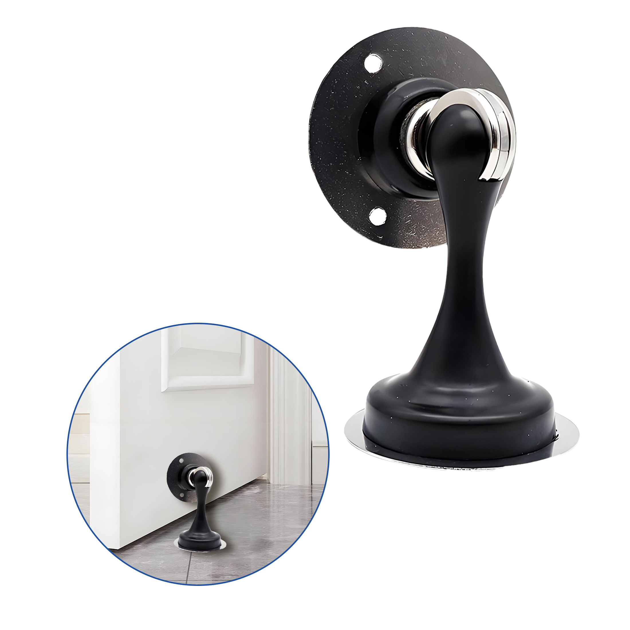 XIBUFE Door Stoppers Bottom Punch-Free Magnetic Stop Matching Film ...