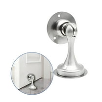 TALENO Door Stoppers for Bottom of Door,Punch-Free Design Magnetic Door Stopper,Matching Film and Screws Door Stoppers,sliver