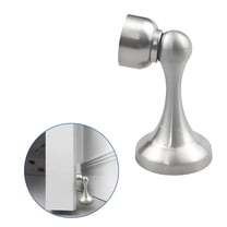 TALENO Door Stoppers for Bottom of Door,Rust and Corrosion Resistance Magnetic Door Stop,Self-Adhesive Design Rubber Door Stop,silver