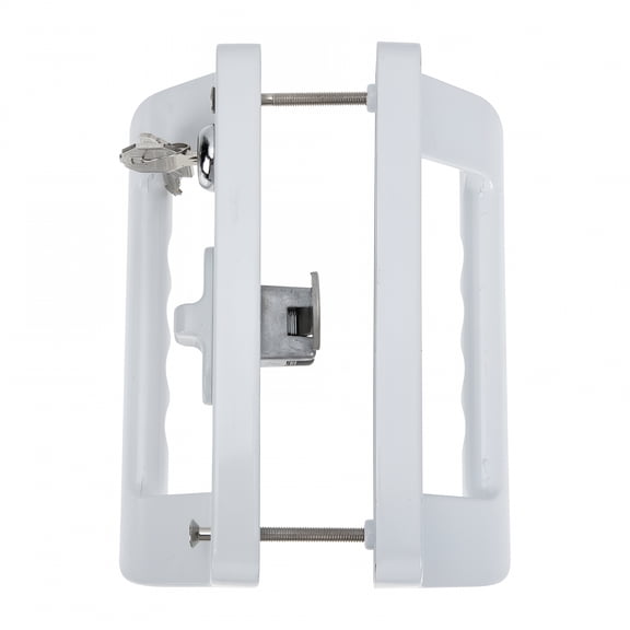 TALENO Double-page Sliding Door Lock Barn Outdoor Handle Patio Knob Glass White Aluminum Alloy