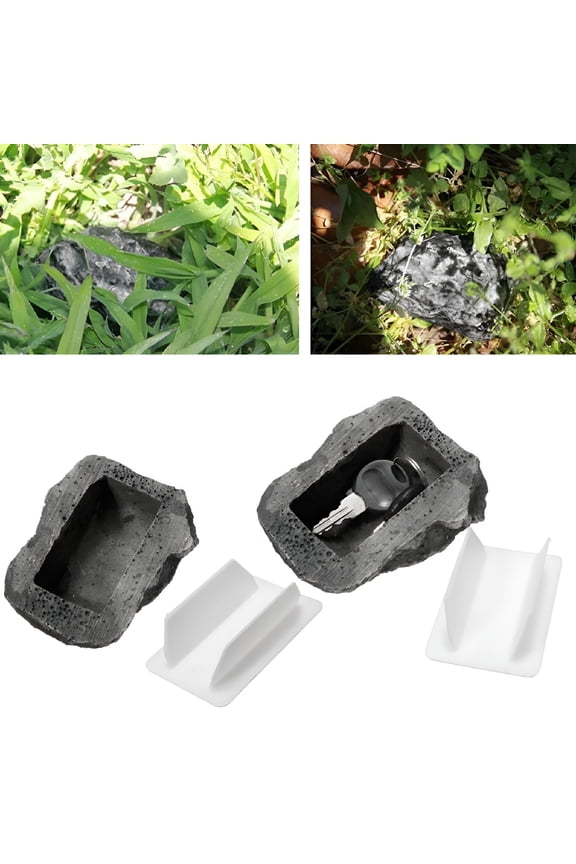 Fake Rock Key Holder Hide-A-Key Safe Realistic Outdoor Garden Key