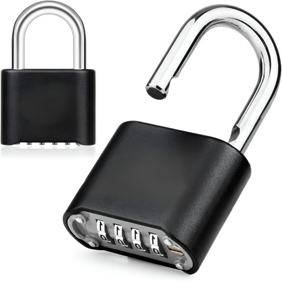 TALENO Heavy Duty Combination Padlock, Weatherproof 4 Digit Resettable Code Lock, Anti-Rust Zinc Alloy for Fence, Garage, Door
