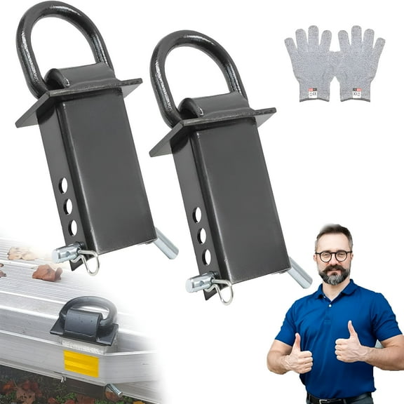 TALENO Heavy-Duty Removable D-Ring Tie Down for Utility Trailers,Upgraded Version 4 Adjustable Holes,Trailer Stake Pocket D Ring Applies to 16200lbs D-Ring Stake Pocket Tie Downs Flatbed Trucks (1pc)