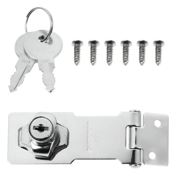 TALENO Keyed Hasp Locks Twist Knob Keyed Locking Hasp for Small Doors,Cabinets and More,Stainless Steel,Hasp Lock Catch Latch Safety Lock Door Lock with Keys
