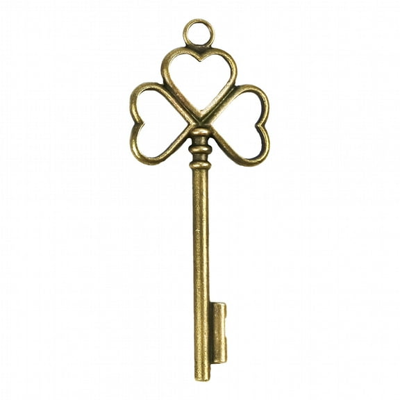 TALENO Large Antique Vintage Brass Skeleton Lot Cabinet Lock Keys