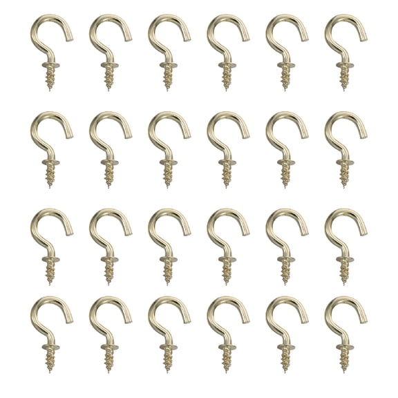 TALENO Metal Hook Ceiling Hooks 100pcs for Hanging Plants,Lights,Mugs,Clothes 0.79"X0.39"X0.04"