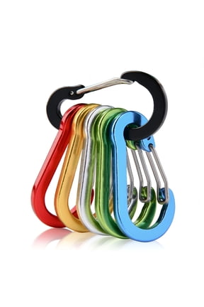 Multi-Use Carabiner Clip, 6 Pack Small Carabiner Clips, Mini Keychain Carabiner Clip 2 inch, Aluminum D Ring Carabiners, Multi-colored