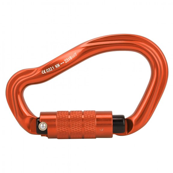 TALENO Orange Heavy Duty Aluminum Outdoor Carabiner Buckle with Quickdraw Safety Lock for Climbing