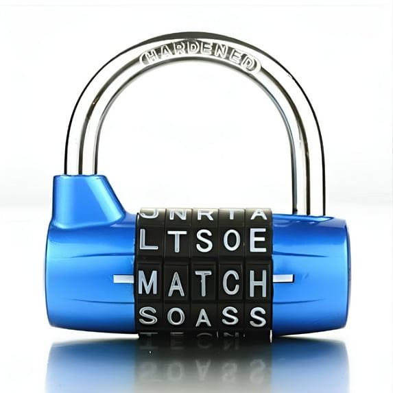 TALENO Padlock 5 Digit Combination Lock,5 Letter Word Lock,Gym Locker ...
