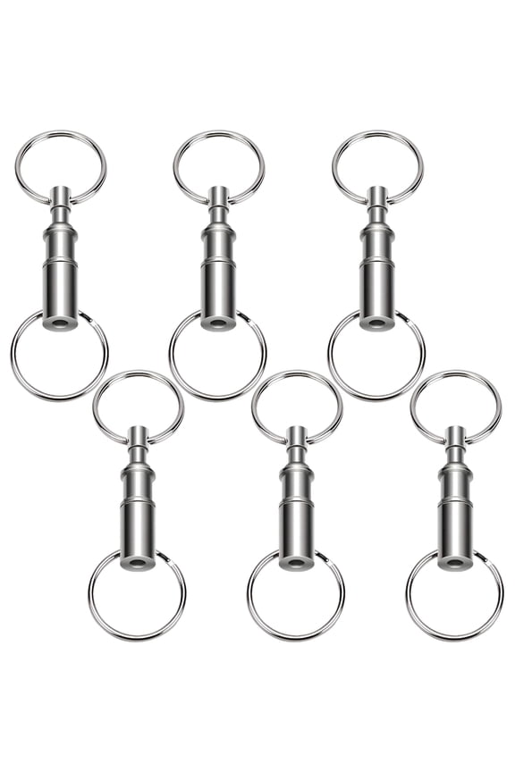 Pieces Quick Release Keychain Detachable Pull Apart Key Rings Keychains Removable Handy Keying, Double Spring Split Snap Separate Chain Lock Holder Convenient Accessory