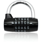 TALENO Secure Letter Word Lock,Heavy Duty Alloy 5-Letter Combination Gym Locker Lock - Easy Resettable Combo For Safety Padlock Usage
