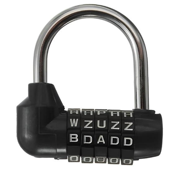 TALENO Security Lock 5 Letter Code Word Combination Dial Password Luggage Bag Padlock(Blue)