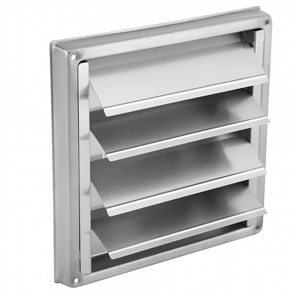 TALENO Stainless Steel External Air Vent Cover Metal Dryer Vent Cover Outdoor Exhaust Louvered Vent Cap Exterior Wall Vent Hood Wall Duct Ventilation Grille Cover Outlet Airflow Vent (4 Inch)