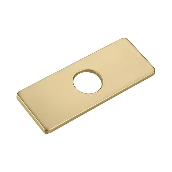TALENO Stainless Steel Faucet Cover Plate, 1-Hole Sink Deck Plate for Kitchen and Bathroom, Scratch Resistant Tap Base Ring, Gold