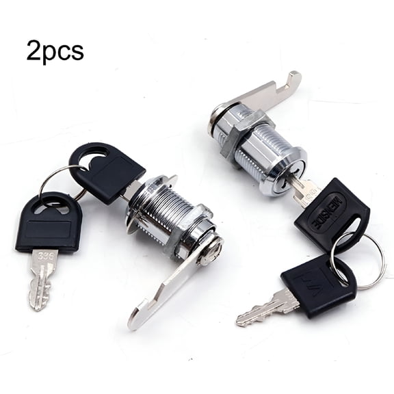 TALENO 2-Pack Tubular Cam Lock Replacement, Zinc Alloy Toolbox Locks with Keys, Keyed Alike Cabinet Hardware for RV and Filing