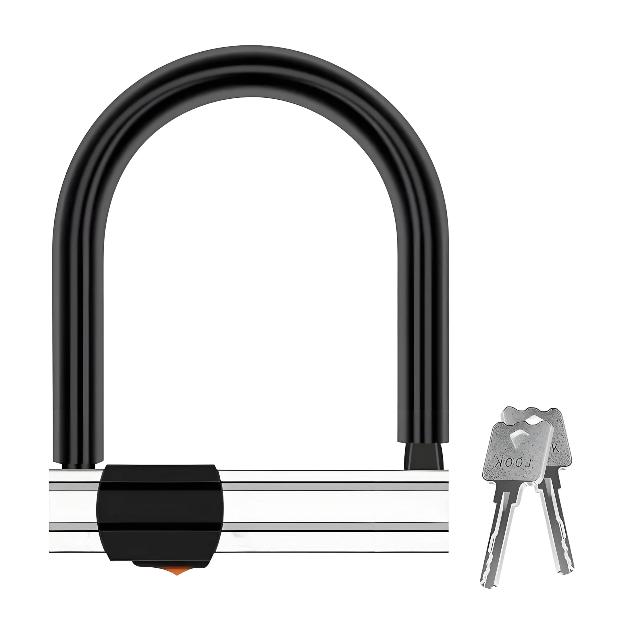 ZHZFKQ Bike Lock，Rust-Proof Corrosion-Resistant U Lock with Key，Bike Locks Heavy Duty Anti Theft
