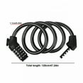 thumbnail image 1 of TALENO Waterproof Thick Steel Cable Bicycle Lock with 5-Digit Password - Portable and Antitheft for Motorcycles and Mountain Bikes, 1 of 6