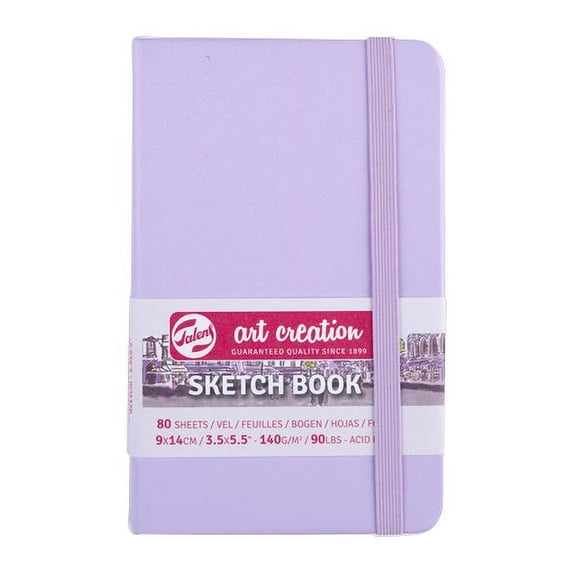 Tarence T9314-131M 452124 Art Creations Sketchbook, Drawing Notebook, 3.5 x 5.5 inches 9 x 14 cm, Pastel Violet