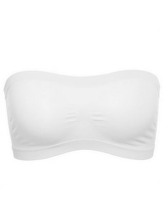 Gecheer Strapless Bras for Women Front Closure Push Up Tube Tops Bra No  Underwire -Slip Silicone Padded Plus Size Bandeau Bra 