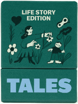 TALES 150 Life Story Interview Kit, Conversation Cards, for Grandparents, Parents, Families, Adults, Game Night, Road Trips