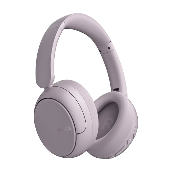 TALIX H30 Adaptive ANC Wireless Headphones Over Ear,Active Noise Cancellation with Multiple Modes,Purple