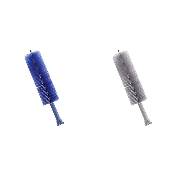 TALKVE Bendable Microfiber Fan Cleaning Duster, Lockable Flexible Neck Electrostatic Dust Brush, Washable Cobweb Remover for Ceiling Fan Blinds Vents Baseboards, Mixed Color 2 Pack (1 Blue, 1 Gray)