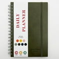 thumbnail image 1 of TALKVE Green Undated Daily Planner, Hourly Schedule Organizer, Spiral Time Management Notebook with Elastic Closure, Pocket, 100gsm No-Bleed Paper, Portable To Do List for Work & Home, 1 of 7
