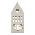 thumbnail image 1 of Ceramic Tall Decorative House Christmas Tabletop Decoration, White, 8", by My Texas House, 1 of 4