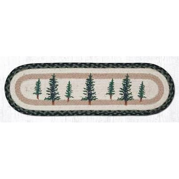 TALL TIMBERS 100% Natural Braided Jute Rug, 27" x 8.25" Oval, Capitol Earth Rugs