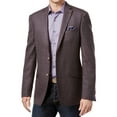 thumbnail image 1 of TALLIA ORANGE NEW Grey Mens Size 38 S Plaid Two Button Wool Blazer, 1 of 1