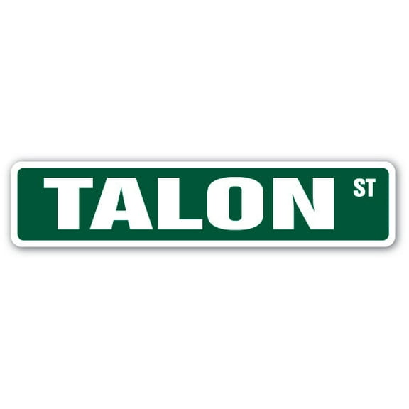 TALON Street Sign Decal Childrens Name Room Decal | Indoor/Outdoor |  9" Wide