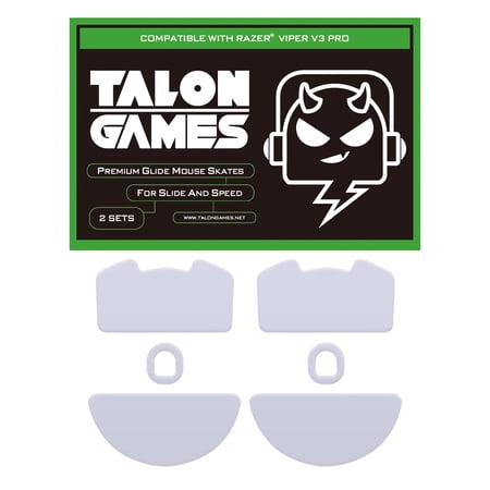 TALONGAMES Gaming Mouse Feet Skates for Viper V3 Pro Wireless, Gray, 2 Sets, 1 Pack