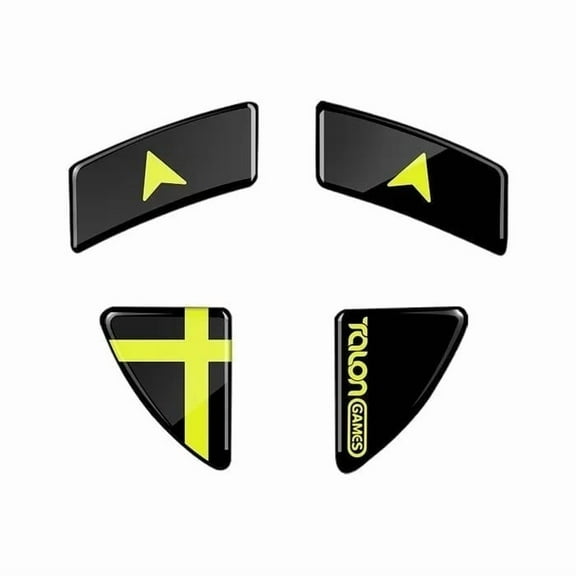TALONGAMES Glass Mouse Feet for Viper Ultimate Wireless Mouse, Customized Round Curved Edge, Black, 1 Count