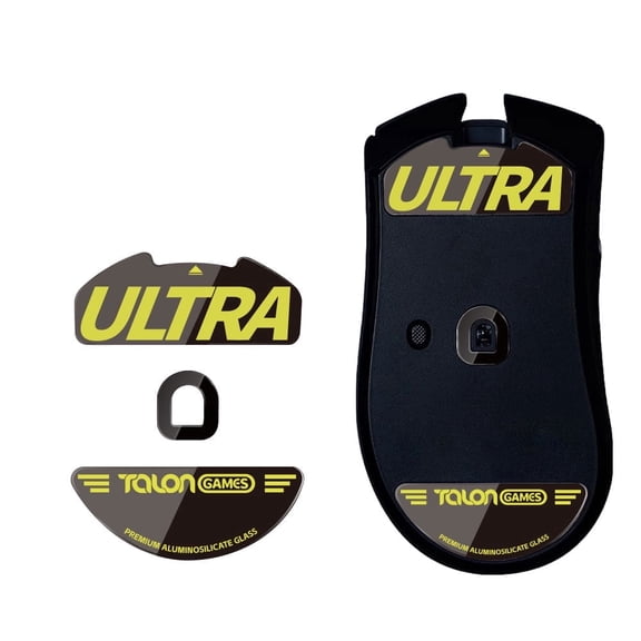 TALONGAMES Glass Mouse Feet for DeathAdder V4 PRO Wireless Mouse, Black, New, 1 Count, 1 Pack