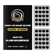 TALONGAMES Mouse Skates 40 Dots Universal for Glass Mousepads,6.5mm,High Wear Resistance,Low Noise,Ultra-Control Glide