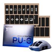 TALONGAMES Universal Gaming Grip Tape   0.3mm Ultra-Thin & Pre-Cut Anti-Slip & Sweat-Absorbing Grip Tape for Mouse, Controller, Keyboard   PU-0 Series Black
