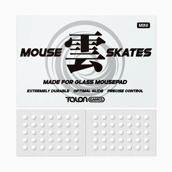 TALONGAMES Universal Mouse Skates 4mm for Glass Mouse Pads, Round Dots 70pcs, High Speed, High Durability, Low Noise, Curved Edge, Gaming Mouse Feet (Kumo Mini Series, White)