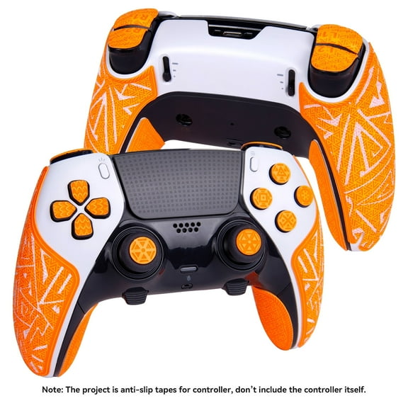 TALONGAMES Wireless Game Controller Grip Tape ELITE Version for PlayStation 5 Edge, Orange