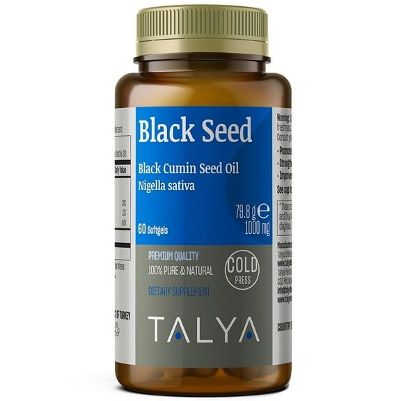 TALYA Black Seed Oil Softgel with Immune, Digestive, Brain, and Joint Support, 60 Capsules