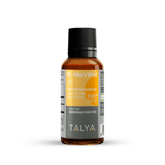 TALYA St. John’s Wort Oil 0.67 fl. oz | 100% Pure & Natural Liquid Drop | Dietary Supplement | For Positive Mood & Emotional Balance | Body, Skin & Hair Care | Non-GMO