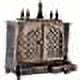 TAM Creatio Wooden Pooja Mandir Indian Hindu Decoration Puja Cabinet Temple Bhagwan Stand Mandapam Wall Hanging Decor for Home in USA Brown