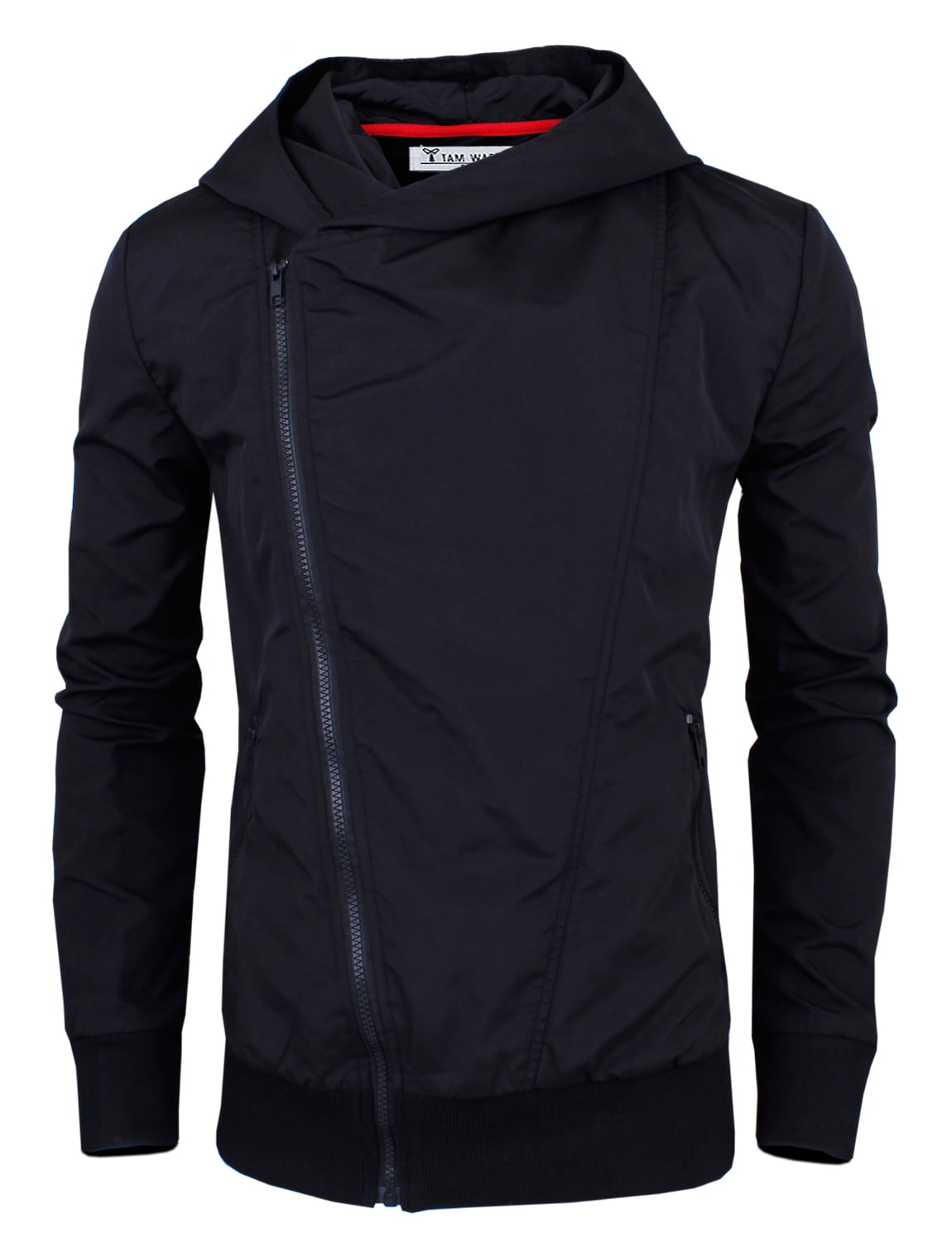 Asymmetrical zip hotsell hoodie men's