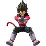 TAMASHII NATIONS - Super Saiyan 4 Vegeta Dragon Ball GT, Bandai Spirits S.H. Figuarts, Red, Black, 5.1 inch