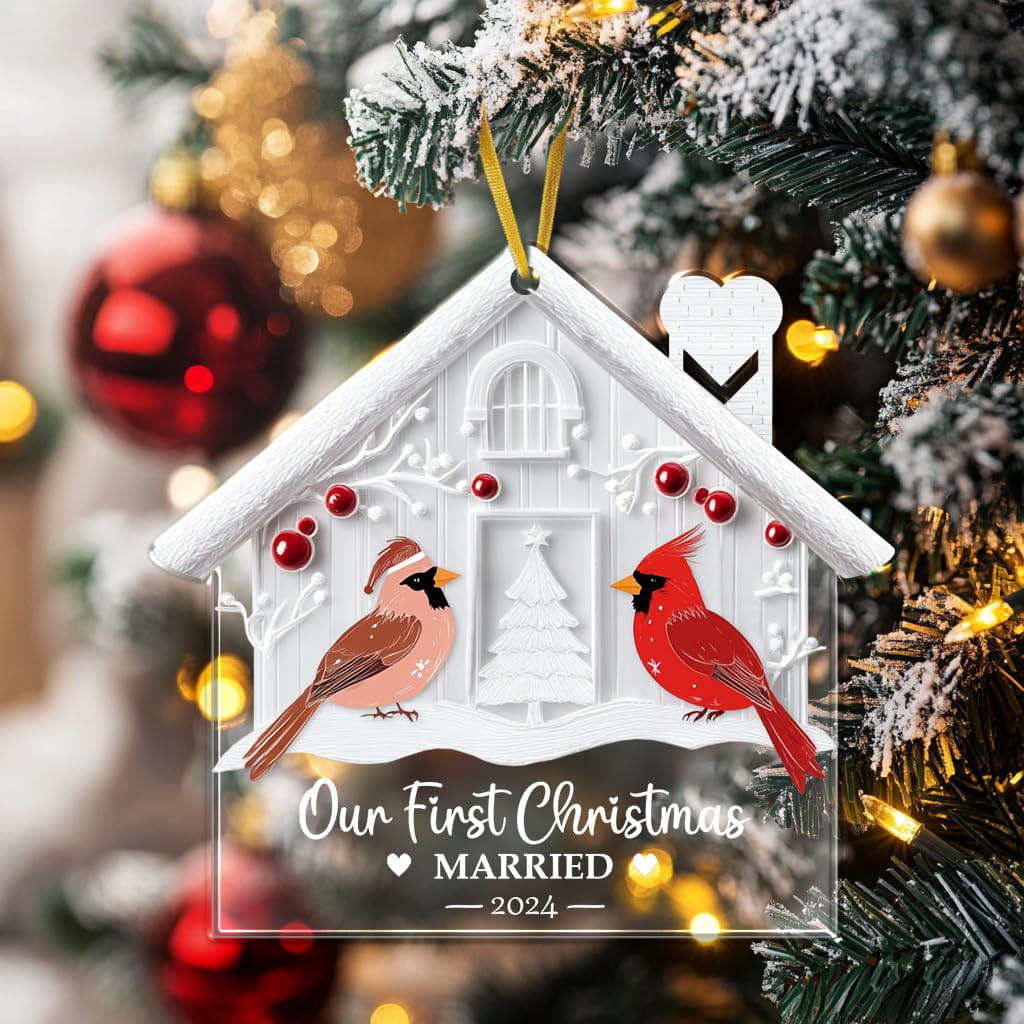 TAMAWIRE Our First Christmas DHF10 Married in 2024, Ornament for