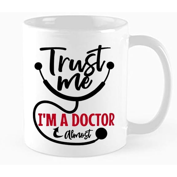 TAMDG GIFET Medical Student Mug, Almost Doctor Ceramic Cup, 11 oz, Funny Phd Graduation Gift, Nurse's Day, Thanksgiving, Christmas