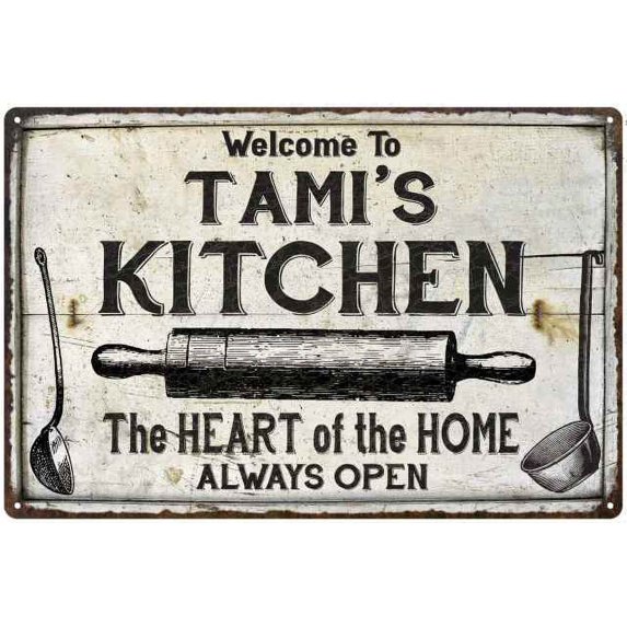 TAMI'S Kitchen Farmhouse Sign 8 x 12 High Gloss Metal 208120033492