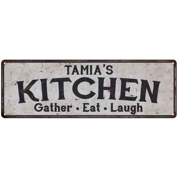 TAMIA's Kitchen Rustic Chic Decor Gift 6x18 Sign 106180051203